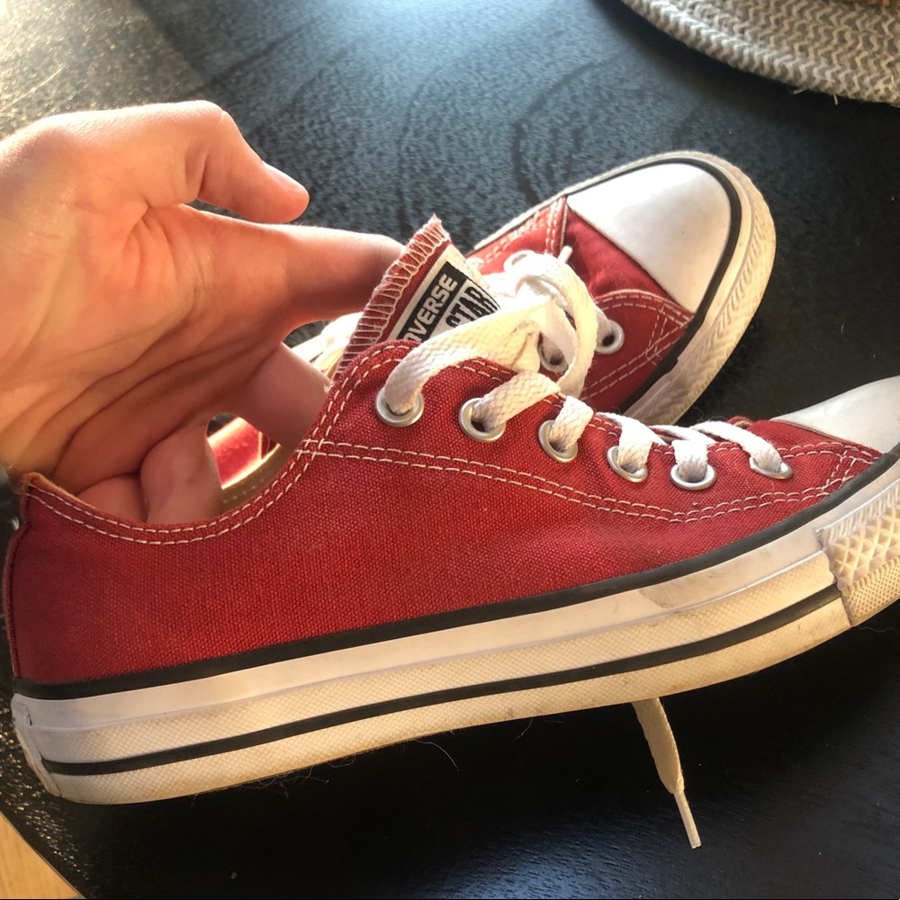 Red low top converse! Great condition!